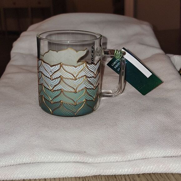 Starbucks 50th Anniversary 2021 Siren Tails Mermaid Glass Mug Limited Edition - Picture 9 of 9